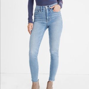 Madewell 10” high-rise skinny jean in Hamden wash